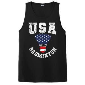 Shuttlecock Red White Blue Patriotic Usa Badminton PosiCharge Competitor Tank