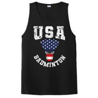 Shuttlecock Red White Blue Patriotic Usa Badminton PosiCharge Competitor Tank