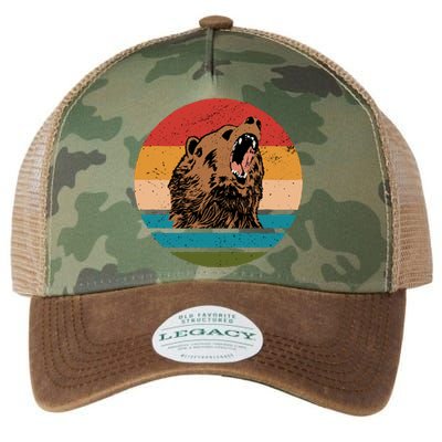 Sunset Retro Wild Bear Legacy Tie Dye Trucker Hat