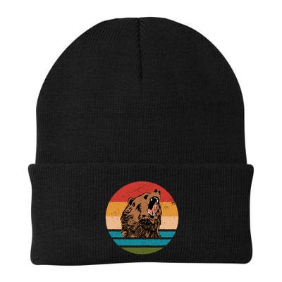 Sunset Retro Wild Bear Beanie