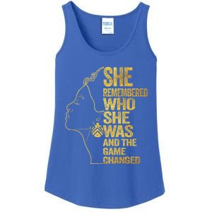 She Remembered Who She Was And The Game Changed Great Gift Ladies Essential Tank