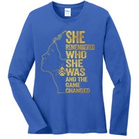 She Remembered Who She Was And The Game Changed Great Gift Ladies Long Sleeve Shirt