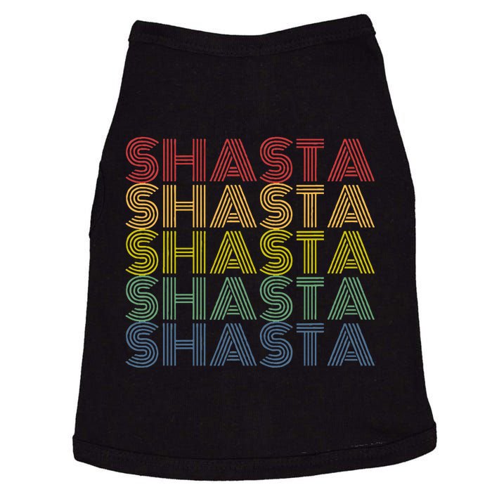 Shasta Retro Wordmark Pattern Doggie Tank