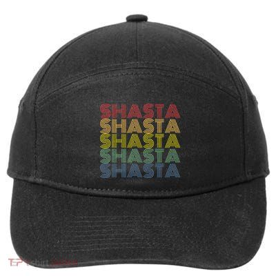 Shasta Retro Wordmark Pattern 7-Panel Snapback Hat