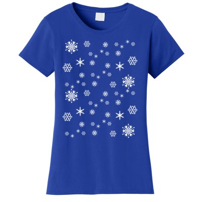 Snowflakes Rose Xmas Holiday Winter Holidays Gift Women's T-Shirt