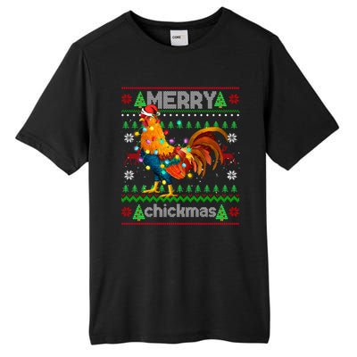 Santa Rooster Xmas Tall Fusion ChromaSoft Performance T-Shirt