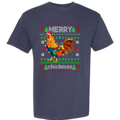 Santa Rooster Xmas Garment-Dyed Heavyweight T-Shirt