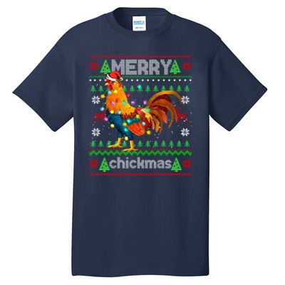 Santa Rooster Xmas Tall T-Shirt