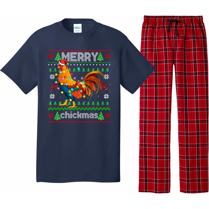 Santa Rooster Xmas Pajama Set