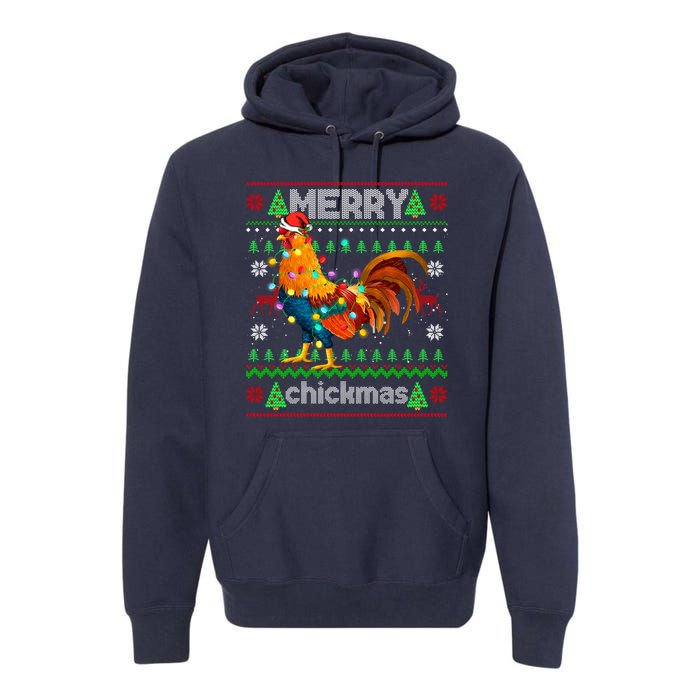 Santa Rooster Xmas Premium Hoodie