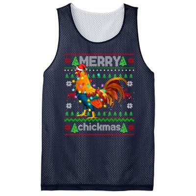 Santa Rooster Xmas Mesh Reversible Basketball Jersey Tank