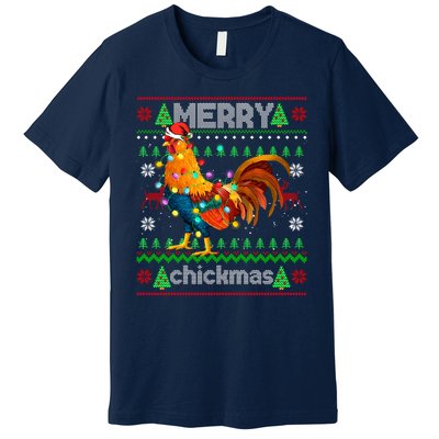 Santa Rooster Xmas Premium T-Shirt