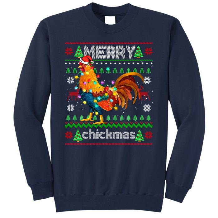 Santa Rooster Xmas Tall Sweatshirt