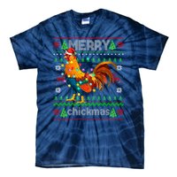 Santa Rooster Xmas Tie-Dye T-Shirt