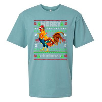 Santa Rooster Xmas Sueded Cloud Jersey T-Shirt