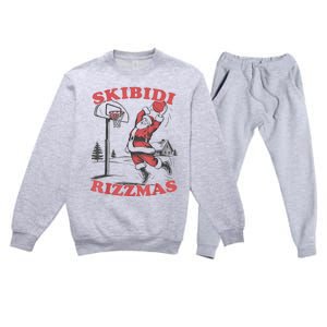 S.K.I.B.I.D.I Riz Zmas Christmas Riz Z Santa Claus Basketball Premium Crewneck Sweatsuit Set