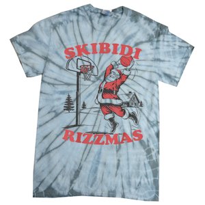 S.K.I.B.I.D.I Riz Zmas Christmas Riz Z Santa Claus Basketball Tie-Dye T-Shirt