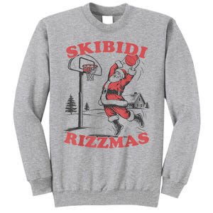 S.K.I.B.I.D.I Riz Zmas Christmas Riz Z Santa Claus Basketball Tall Sweatshirt