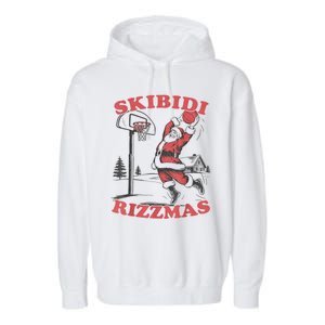 S.K.I.B.I.D.I Riz Zmas Christmas Riz Z Santa Claus Basketball Garment-Dyed Fleece Hoodie