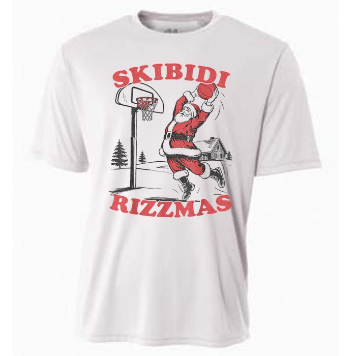 S.K.I.B.I.D.I Riz Zmas Christmas Riz Z Santa Claus Basketball Cooling Performance Crew T-Shirt