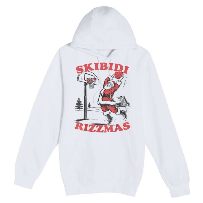 S.K.I.B.I.D.I Riz Zmas Christmas Riz Z Santa Claus Basketball Premium Pullover Hoodie