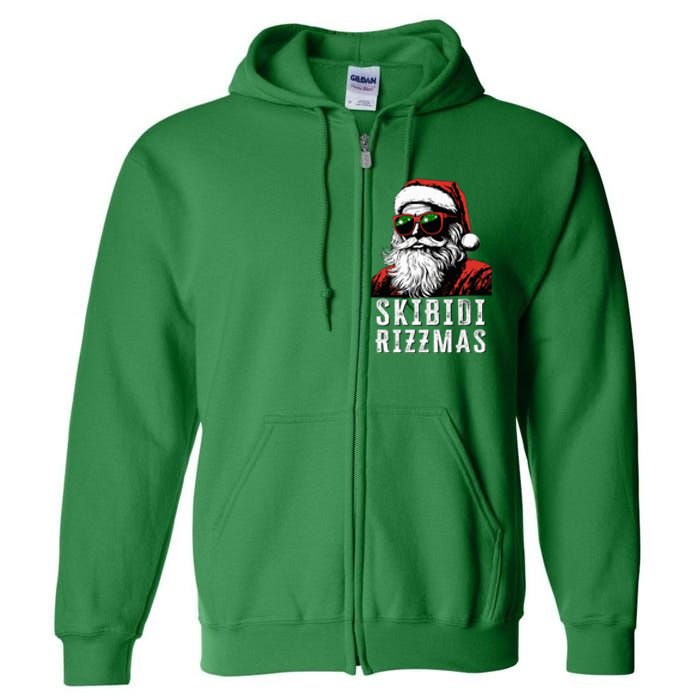 S.K.I.B.I.D.I Riz Zmas Christmas Riz Z Santa Claus Charisma K.I.D. Cool Full Zip Hoodie