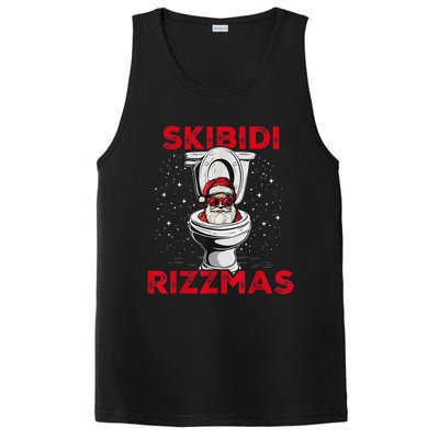 S.K.I.B.I.D.I Riz Zmas Christmas Riz Z Santa Claus Funny PosiCharge Competitor Tank