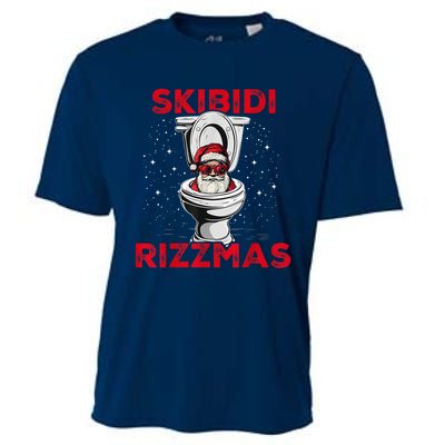 S.K.I.B.I.D.I Riz Zmas Christmas Riz Z Santa Claus Funny Cooling Performance Crew T-Shirt