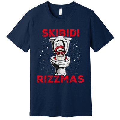 S.K.I.B.I.D.I Riz Zmas Christmas Riz Z Santa Claus Funny Premium T-Shirt