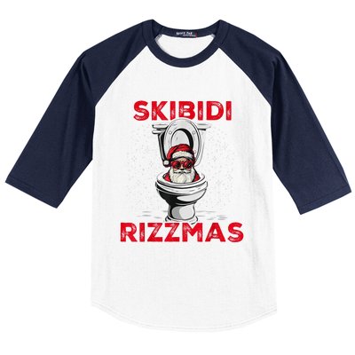 S.K.I.B.I.D.I Riz Zmas Christmas Riz Z Santa Claus Funny Baseball Sleeve Shirt