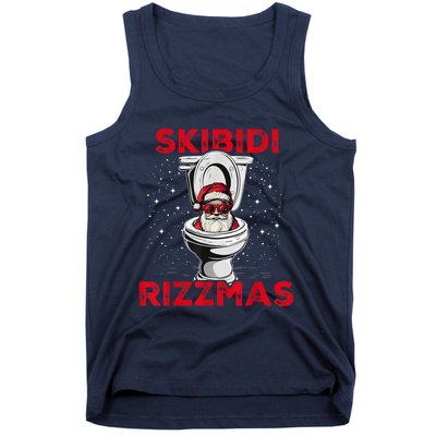 S.K.I.B.I.D.I Riz Zmas Christmas Riz Z Santa Claus Funny Tank Top