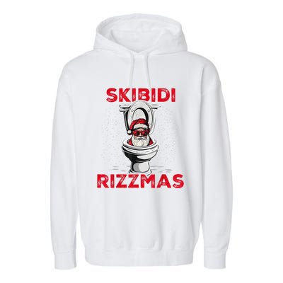 S.K.I.B.I.D.I Riz Zmas Christmas Riz Z Santa Claus Funny Garment-Dyed Fleece Hoodie