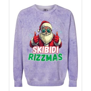 S.K.I.B.I.D.I Riz Zmas Christmas Riz Z Santa Claus Charisma K.I.D. Cool Colorblast Crewneck Sweatshirt