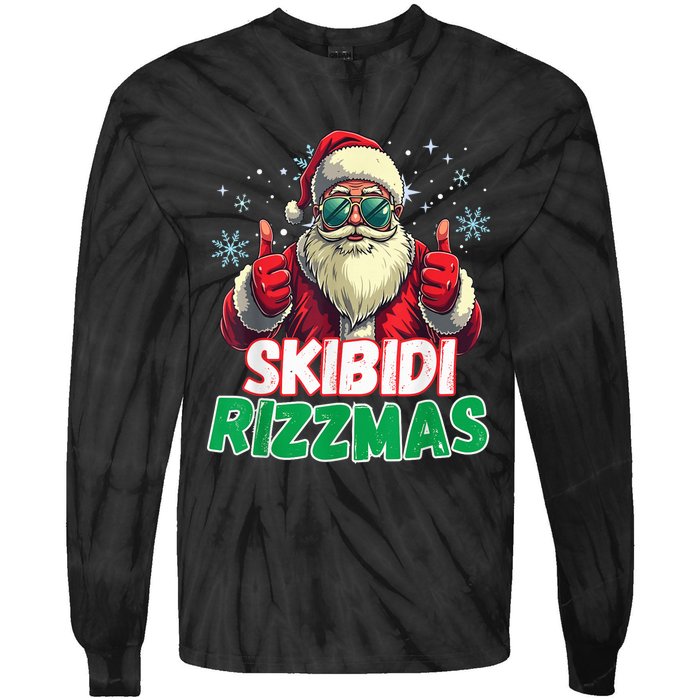 S.K.I.B.I.D.I Riz Zmas Christmas Riz Z Santa Claus Charisma K.I.D. Cool Tie-Dye Long Sleeve Shirt