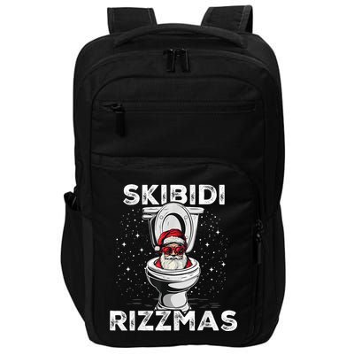 S.K.I.B.I.D.I Riz Zmas Funny Toilet Santa White Elephant Christmas Impact Tech Backpack