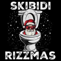 S.K.I.B.I.D.I Riz Zmas Funny Toilet Santa White Elephant Christmas Backpack