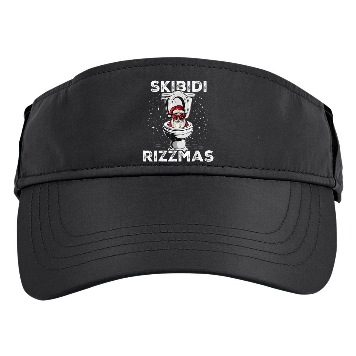 S.K.I.B.I.D.I Riz Zmas Funny Toilet Santa White Elephant Christmas Adult Drive Performance Visor