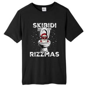 S.K.I.B.I.D.I Riz Zmas Funny Toilet Santa White Elephant Christmas Tall Fusion ChromaSoft Performance T-Shirt