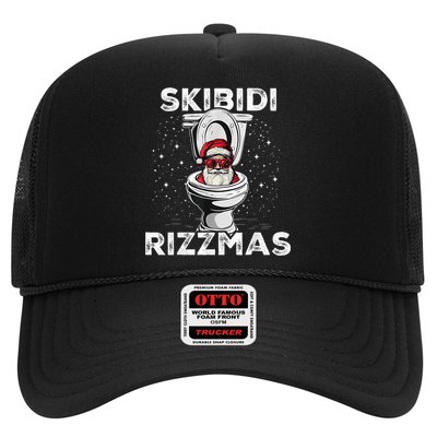 S.K.I.B.I.D.I Riz Zmas Funny Toilet Santa White Elephant Christmas Trucker Hat