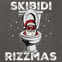 S.K.I.B.I.D.I Riz Zmas Funny Toilet Santa White Elephant Christmas Cotton Canvas Backpack