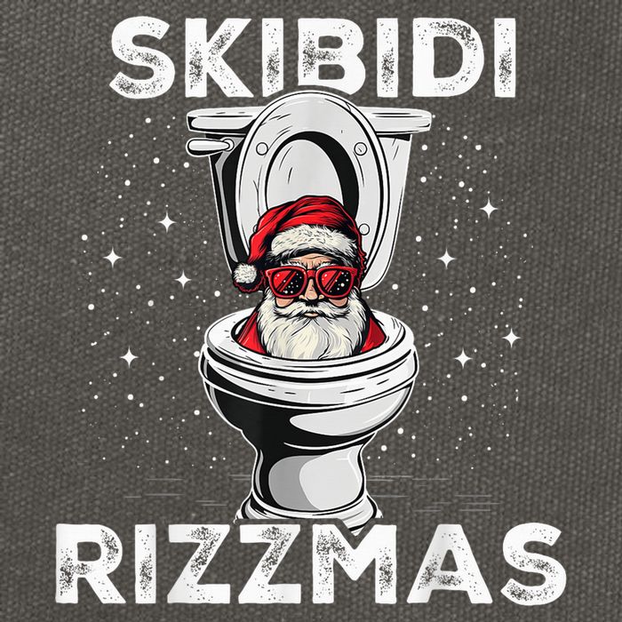 S.K.I.B.I.D.I Riz Zmas Funny Toilet Santa White Elephant Christmas Cotton Canvas Backpack
