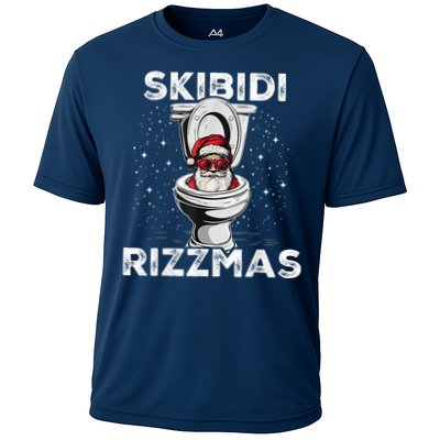 S.K.I.B.I.D.I Riz Zmas Funny Toilet Santa White Elephant Christmas Performance Shirt