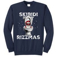 S.K.I.B.I.D.I Riz Zmas Funny Toilet Santa White Elephant Christmas Sweatshirt