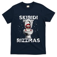 S.K.I.B.I.D.I Riz Zmas Funny Toilet Santa White Elephant Christmas T-Shirt