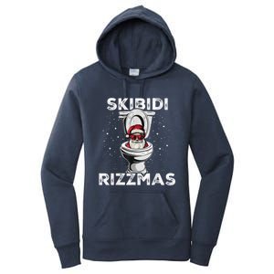 S.K.I.B.I.D.I Riz Zmas Funny Toilet Santa White Elephant Christmas Women's Pullover Hoodie