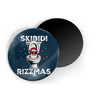 S.K.I.B.I.D.I Riz Zmas Funny Toilet Santa White Elephant Christmas Magnet