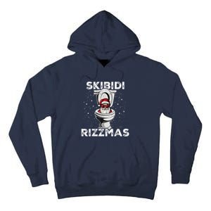 S.K.I.B.I.D.I Riz Zmas Funny Toilet Santa White Elephant Christmas Tall Hoodie