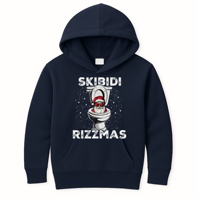 S.K.I.B.I.D.I Riz Zmas Funny Toilet Santa White Elephant Christmas Kids Hoodie