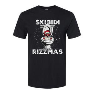 S.K.I.B.I.D.I Riz Zmas Funny Toilet Santa White Elephant Christmas Softstyle CVC T-Shirt