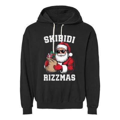 S.K.I.B.I.D.I Riz Z Mas Christmas Rizz Santa Claus Funny Xmas Garment-Dyed Fleece Hoodie